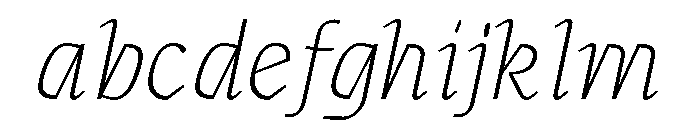 MTArchi ExtraLightItalic FONT