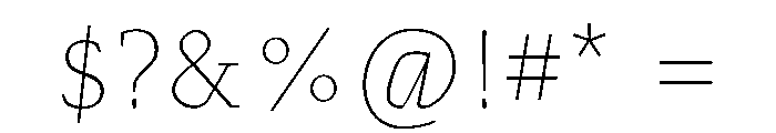 MTArchi Hairline Font OTHER CHARS