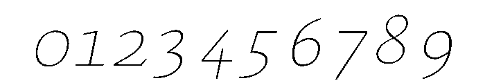 MTArchi HairlineItalic Font OTHER CHARS
