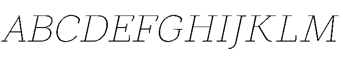 MTArchi HairlineItalic Font UPPERCASE