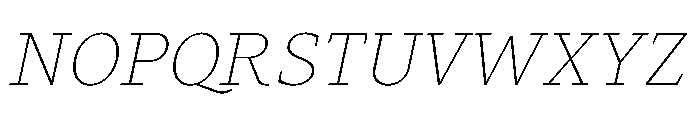 MTArchi HairlineItalic Font UPPERCASE