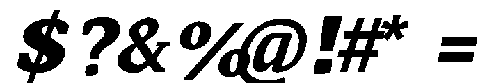 MTArchi HeavyItalic Font OTHER CHARS