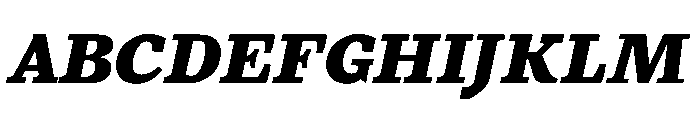 MTArchi HeavyItalic Font UPPERCASE