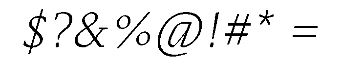 MTArchi LightItalic Font OTHER CHARS