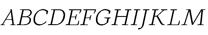 MTArchi LightItalic Font UPPERCASE