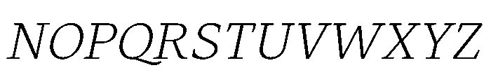 MTArchi LightItalic Font UPPERCASE