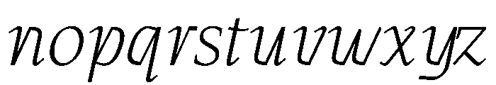 MTArchi LightItalic Font LOWERCASE
