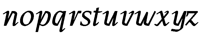 MTArchi RegularItalic Font LOWERCASE