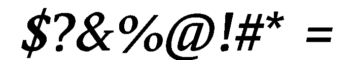 MTArchi SemiBoldItalic Font OTHER CHARS