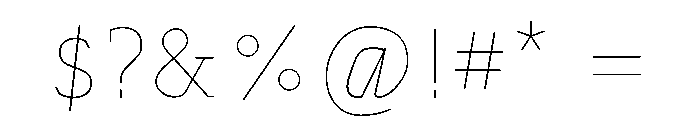 MTArchi SuperHairline Font OTHER CHARS