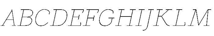 MTArchi SuperHairlineItalic Font UPPERCASE