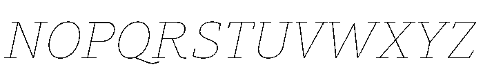 MTArchi SuperHairlineItalic Font UPPERCASE