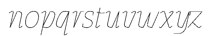 MTArchi SuperHairlineItalic Font LOWERCASE