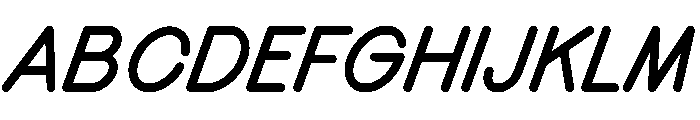 MTMizzen SemiBoldItalic Font UPPERCASE