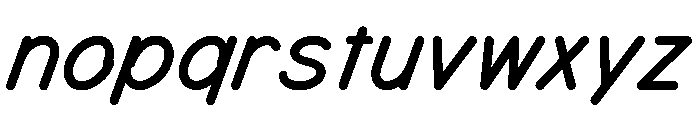 MTMizzen SemiBoldItalic Font LOWERCASE