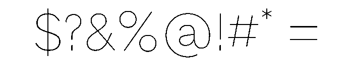 MTUpdateSans Hairline Font OTHER CHARS