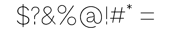MTUpdateSans Thin Font OTHER CHARS