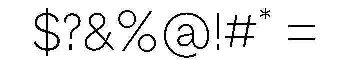MTUpdateSans UltraLight Font OTHER CHARS