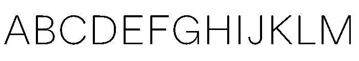 MTUpdateSans UltraLight Font UPPERCASE