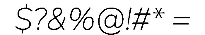 Mulish Variable Extra Light Italic Font OTHER CHARS