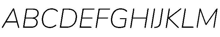 Mulish Variable Extra Light Italic Font UPPERCASE