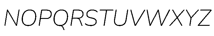 Mulish Variable Extra Light Italic Font UPPERCASE