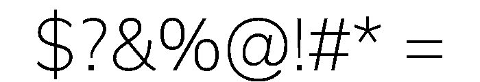 Mulish Variable Extra Light Font OTHER CHARS