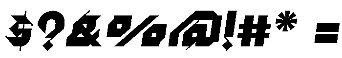 Mustoor Oblique Font OTHER CHARS