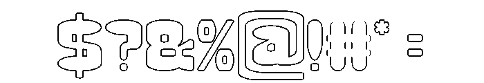 MUSIC THING-Hollow Font OTHER CHARS