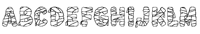 Mummy Wrap Font UPPERCASE