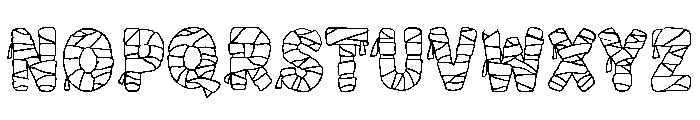 Mummy Wrap Font UPPERCASE