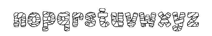 Mummy Wrap Font LOWERCASE