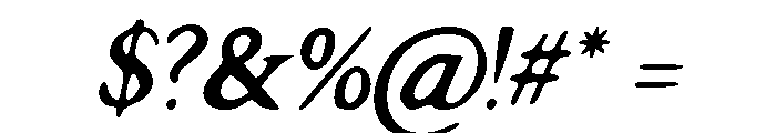 Murisa Agnelli Italic Font OTHER CHARS