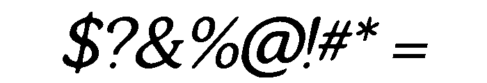 Murisa Vandehaere Italic Font OTHER CHARS
