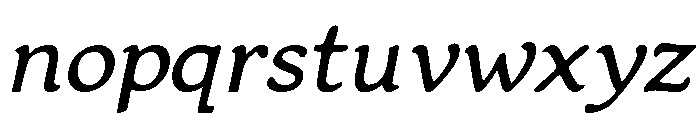 Murisa Vandehaere Italic Font LOWERCASE