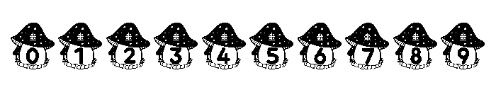 Mushroom Christmas Font OTHER CHARS