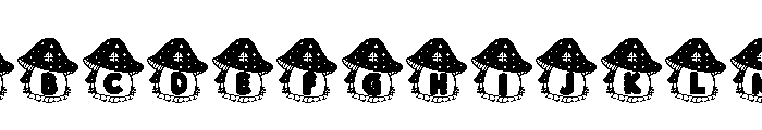 Mushroom Christmas Font UPPERCASE