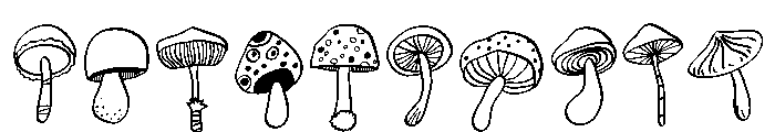 Mushroom Doodles Font OTHER CHARS