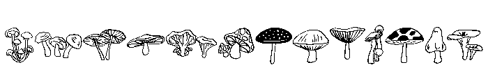 Mushroom Doodles Font UPPERCASE