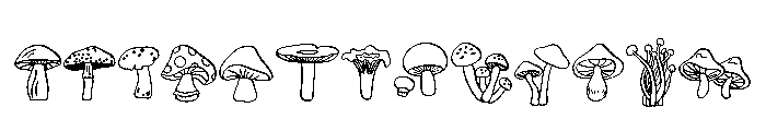 Mushroom Doodles Font LOWERCASE