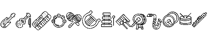 Musical Doodle Font UPPERCASE
