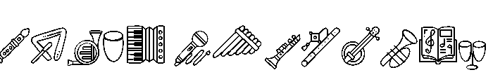 Musical Doodle Font UPPERCASE
