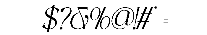 Musline-Italic Font OTHER CHARS