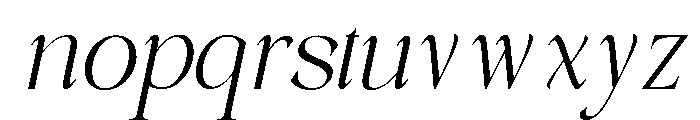 Musline-Italic Font LOWERCASE