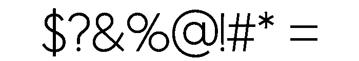 Mustlow Light Font OTHER CHARS