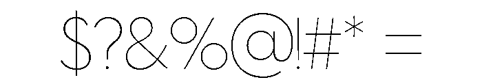 Mustlow Thin Font OTHER CHARS