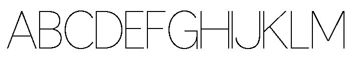 Mustlow Thin Font UPPERCASE