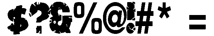 Mutant Ninja Font OTHER CHARS