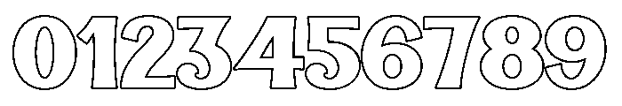 Muviora Outline Regular Font OTHER CHARS