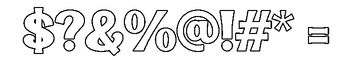 Muviora Outline Regular Font OTHER CHARS